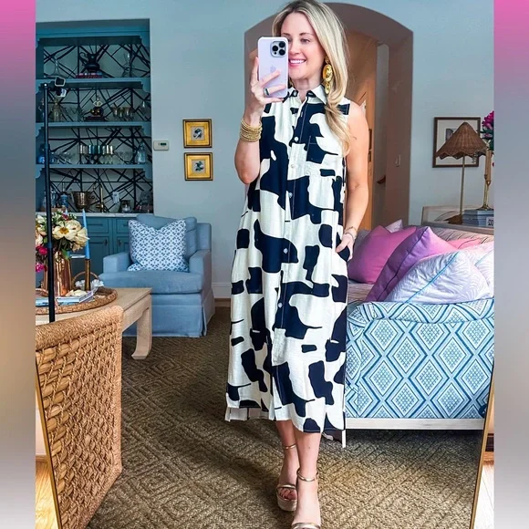 Entro Black/ Off White Dress - L & NWT! - Picture 7 of 11